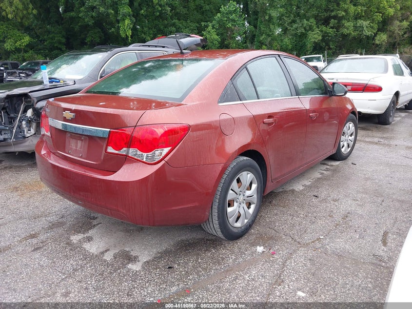 Vin: 1g1pc5sh2c7302528, lot: 45688595, chevrolet cruze ls 20124
