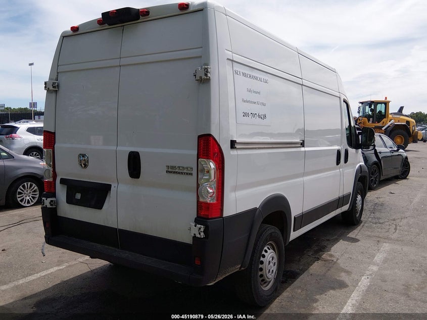 Vin: 3c6lrvbg7re116821, lot: 45688607, ram promaster 1500 tradesman high roof 136 wb w/pass seat 20244