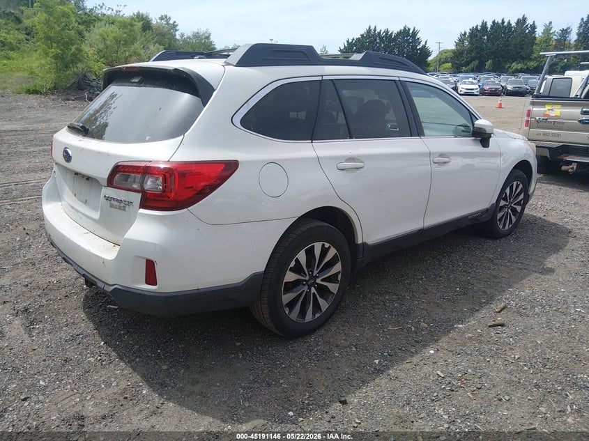 Vin: 4s4bsajc8f3222385, lot: 45688874, subaru outback 2.5i limited 20154