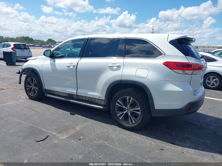 Vin: 5tdzarfh2ks051831, lot: 45689265, toyota highlander le 20193