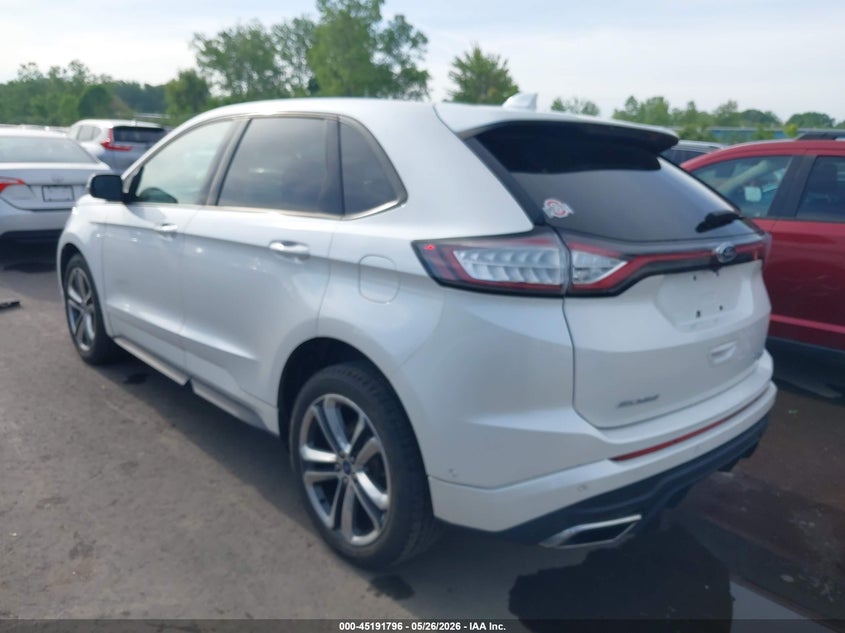 Vin: 2fmpk4ap0gbb15312, lot: 45689524, ford edge sport 20163