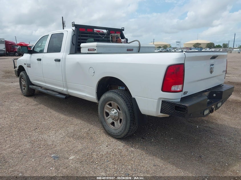 Vin: 3c6ur5hj8jg150010, lot: 45689565, ram 2500 tradesman  4x4 8' box 20183