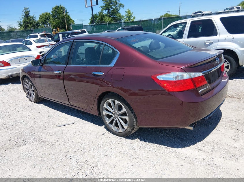 Vin: 1hgcr2f52fa017792, lot: 45689871, honda accord sport 20153