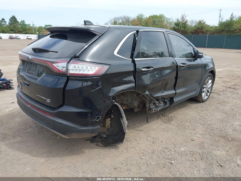 Vin: 2fmpk4k87hbb72342, lot: 45689941, ford edge titanium 20174