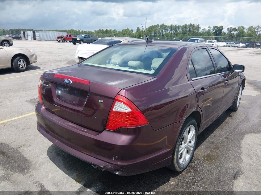 Vin: 3fahp0ha2cr419893, lot: 45690095, ford fusion se 20124