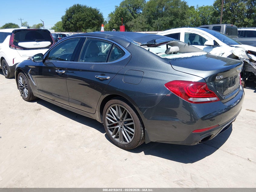 Vin: kmtg54le2ku023114, lot: 45690143, genesis g70 3.3t advanced 20193