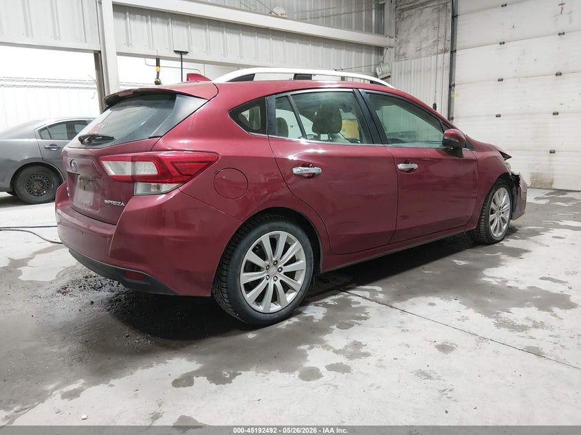 Vin: 4s3gtau65j3700140, lot: 45690220, subaru impreza 2.0i limited 20184