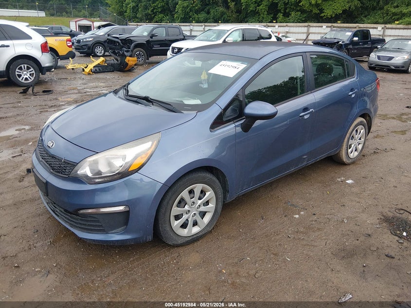 Vin: knadm4a38g6594900, lot: 45690712, kia rio lx 20162