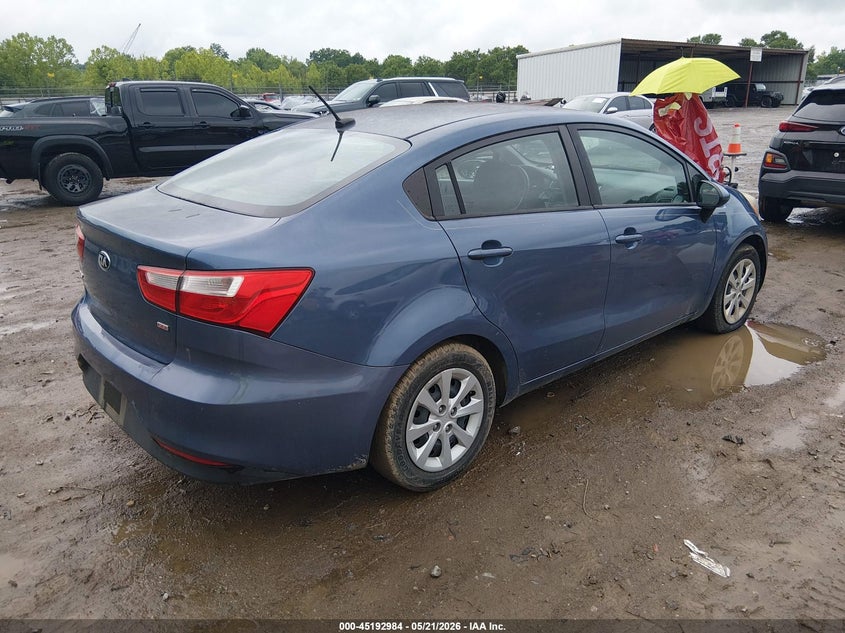 Vin: knadm4a38g6594900, lot: 45690712, kia rio lx 20164
