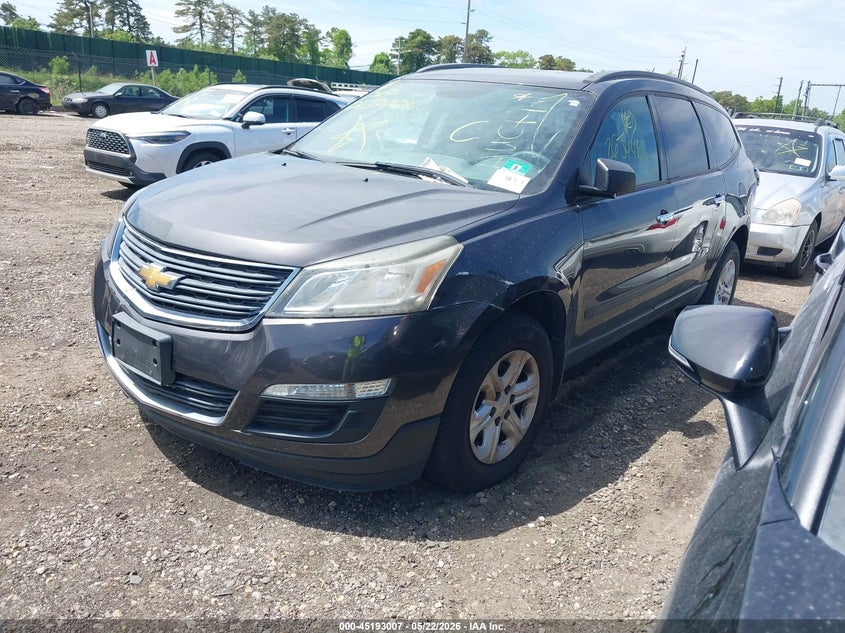 Vin: 1gnkrfed9gj252144, lot: 45690735, chevrolet traverse ls 20162