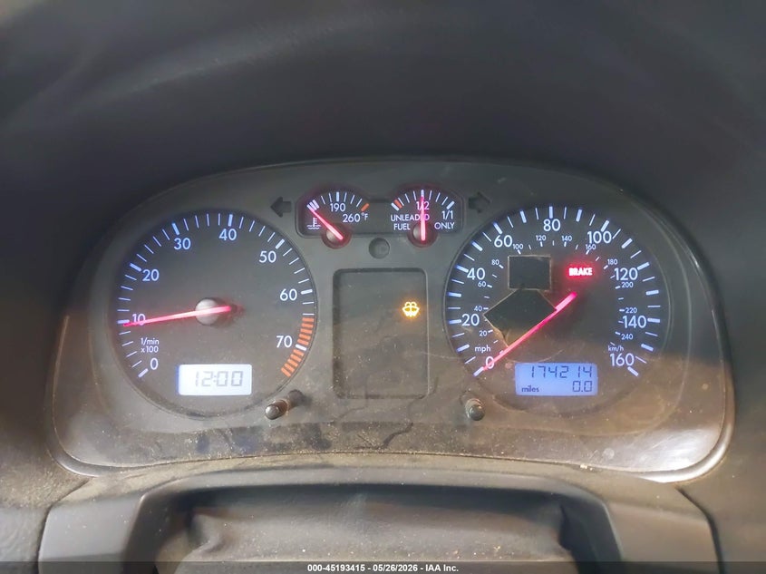 2000 Volkswagen Golf Gl VIN: WVWBA21J8YW647425 Lot: 45193415