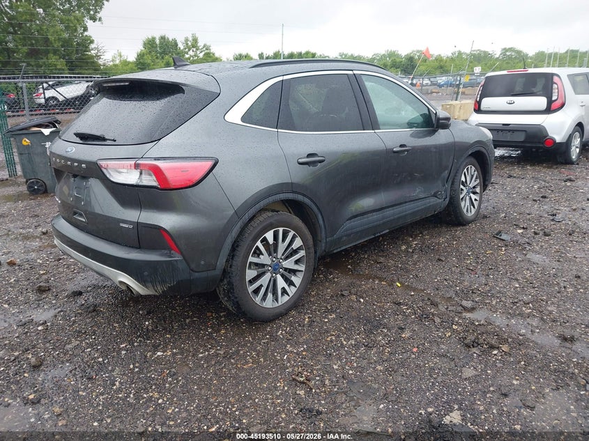 Vin: 1fmcu9dz8lub12584, lot: 45691238, ford escape titanium hybrid 20204