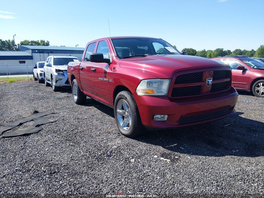 2012 Ram 1500 5.7 Ram St red Lot 111045193652 Vin 1C6RD6KT4CS223857