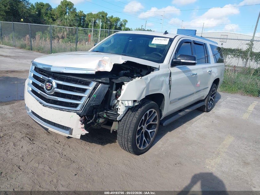 Vin: 1gys3hkj2fr146970, lot: 45691433, cadillac escalade esv luxury 20152