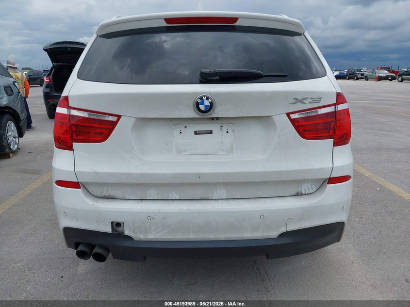 2016 BMW X3 SPORT UTILITY VEHICLE 3.0L I-6 DI, DOHC, VVT, TURBO, 300HP