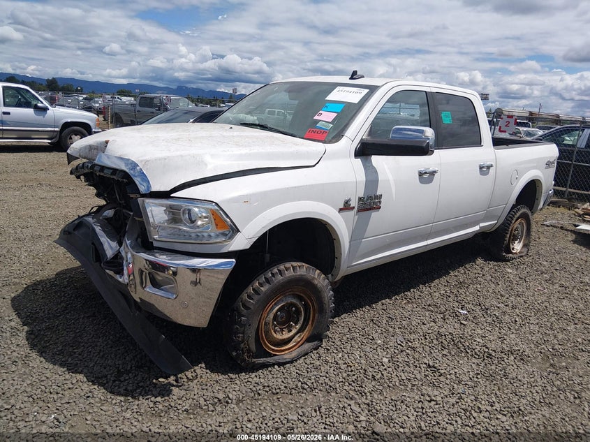 Vin: 3c6ur5fl3hg531987, lot: 45691837, ram 2500 laramie  4x4 6'4 box 20172