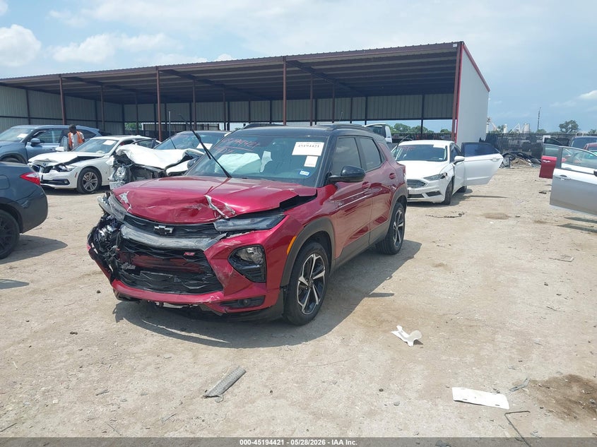 Vin: kl79mtsl0mb054376, lot: 45692149, chevrolet trailblazer fwd rs 20212