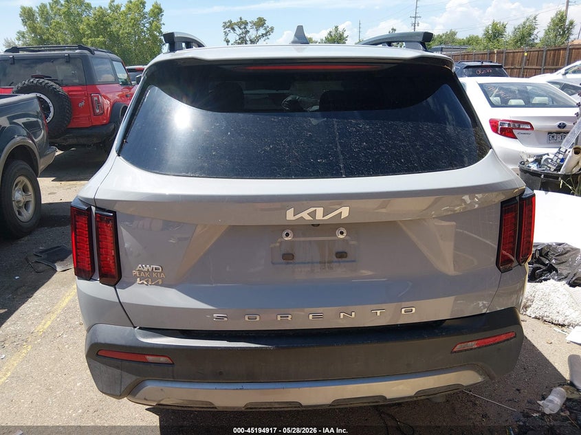 2022 Kia Sorento X-Line Ex VIN: 5XYRHDLF3NG108900 Lot: 45194917