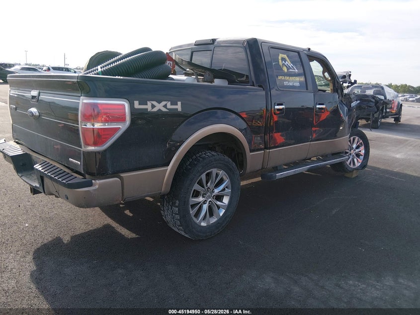 Vin: 1ftfw1ef0dfb59843, lot: 45692678, ford f-150 lariat 20134