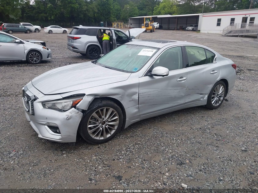 Vin: jn1ev7ar1lm254314, lot: 45692726, infiniti q50 luxe awd 20202