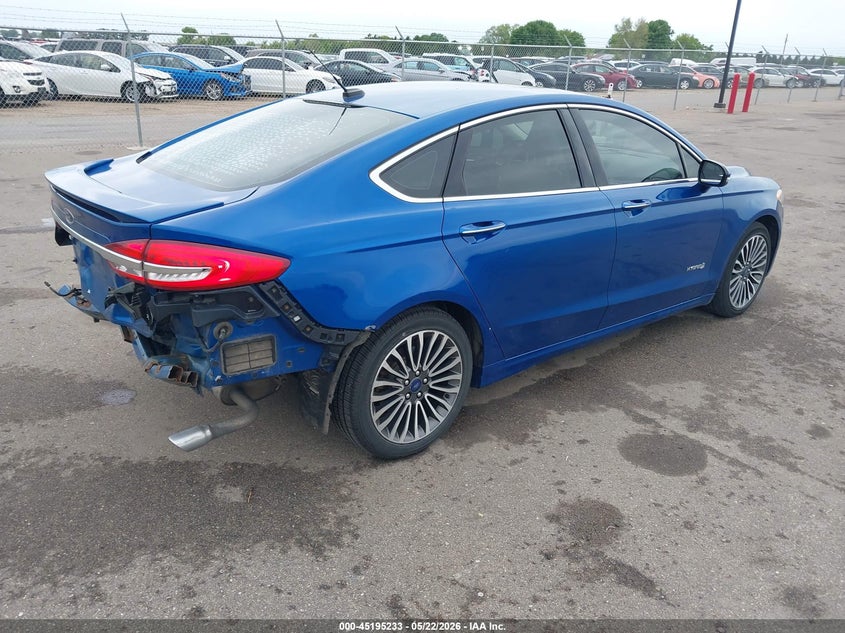 Vin: 3fa6p0ru0hr383810, lot: 45692961, ford fusion hybrid titanium 20174
