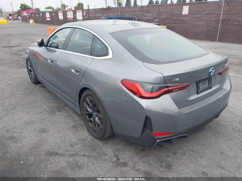 Vin: wby43aw0xrft10087, lot: 45692983, bmw i4 gran coupe edrive35 20243