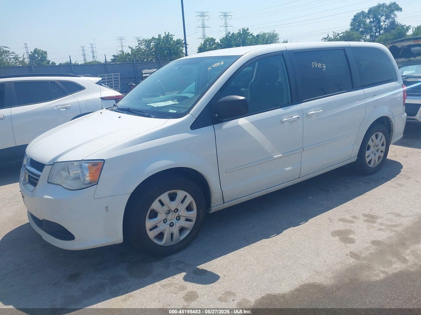 Vin: 2c4rdgbg3gr347837, lot: 45693211, dodge grand caravan se 20162