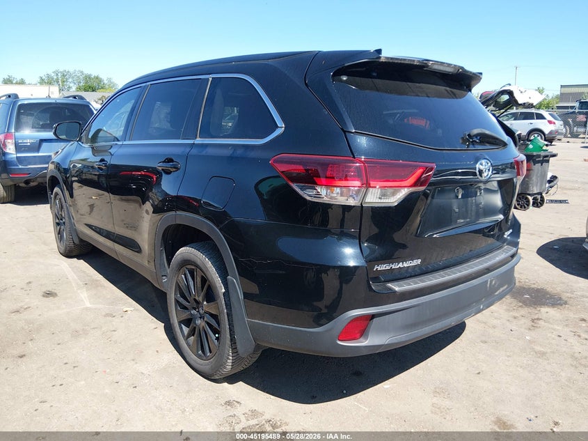 Vin: 5tdjzrfh8ks574972, lot: 45693217, toyota highlander se 20193