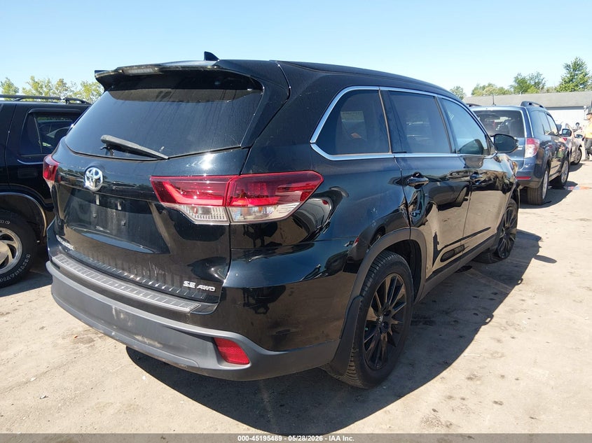 Vin: 5tdjzrfh8ks574972, lot: 45693217, toyota highlander se 20194