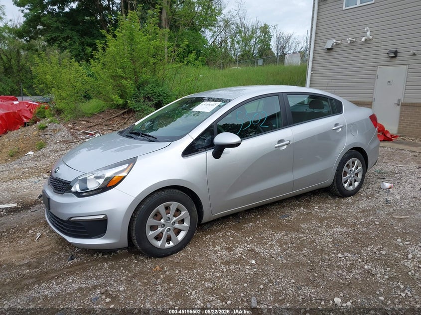 Vin: knadm4a39g6677493, lot: 45693230, kia rio lx 20162