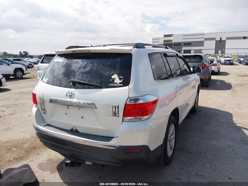 2012 Toyota Highlander 3.5 Se V6 white Lot 111045195603 Vin 5TDZK3EH5CS059077
