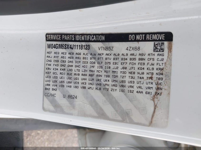 2018 Buick Regal Sportback Preferred Ii VIN: W04GM6SX4J1118123 Lot: 45195844