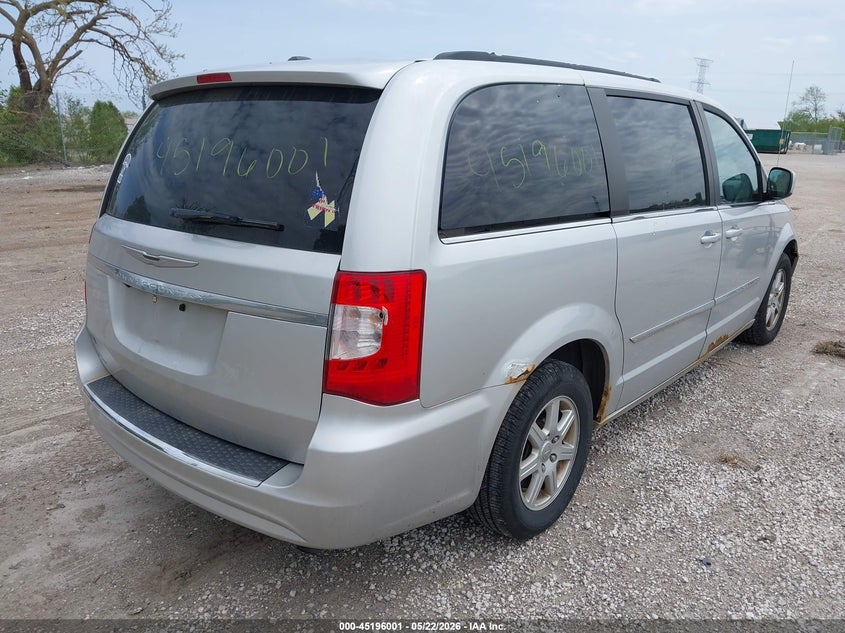 Vin: 2c4rc1bgxcr252041, lot: 45693729, chrysler town & country touring 20124