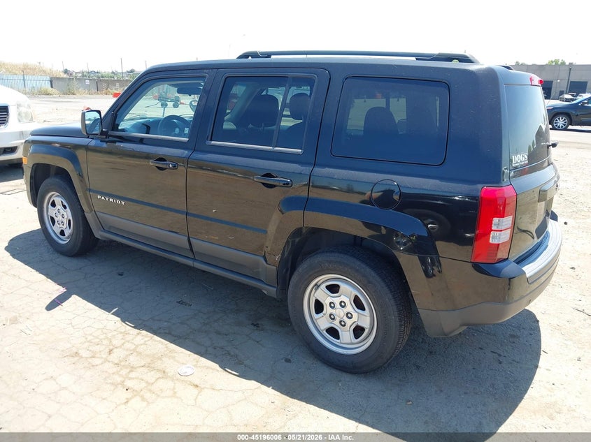 2012 Jeep Patriot 2.0 Patriot Sport black Lot 111045196006 Vin 1C4NJPBAXCD605349