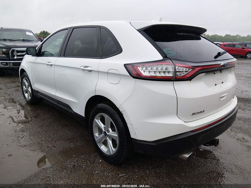 Vin: 2fmpk4g96gbc19358, lot: 45693757, ford edge se 20163