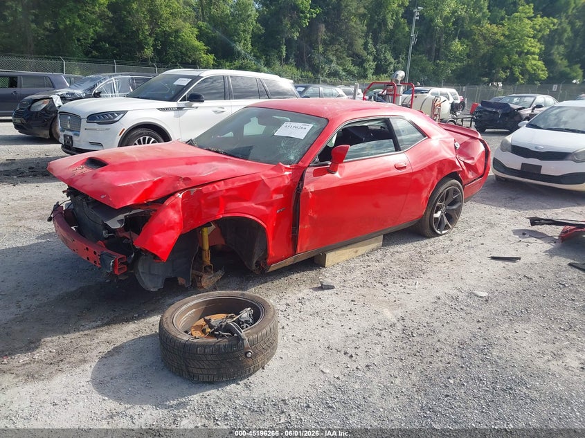 Vin: 2c3cdzbt2kh705205, lot: 45693994, dodge challenger r/t 20192