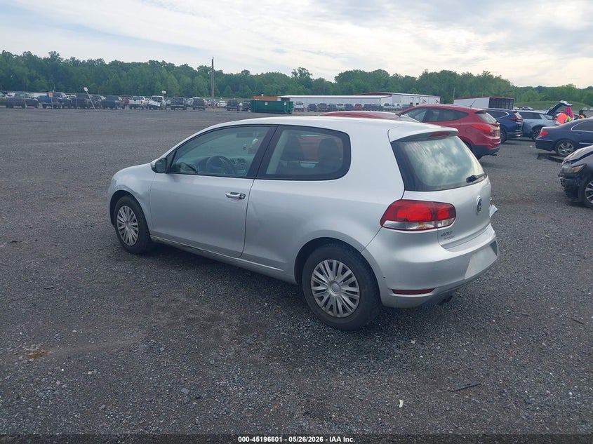 2012 Volkswagen Golf 2.5 2.5L 2-Door silver Lot 111045196601 Vin WVWBB7AJ1CW301414