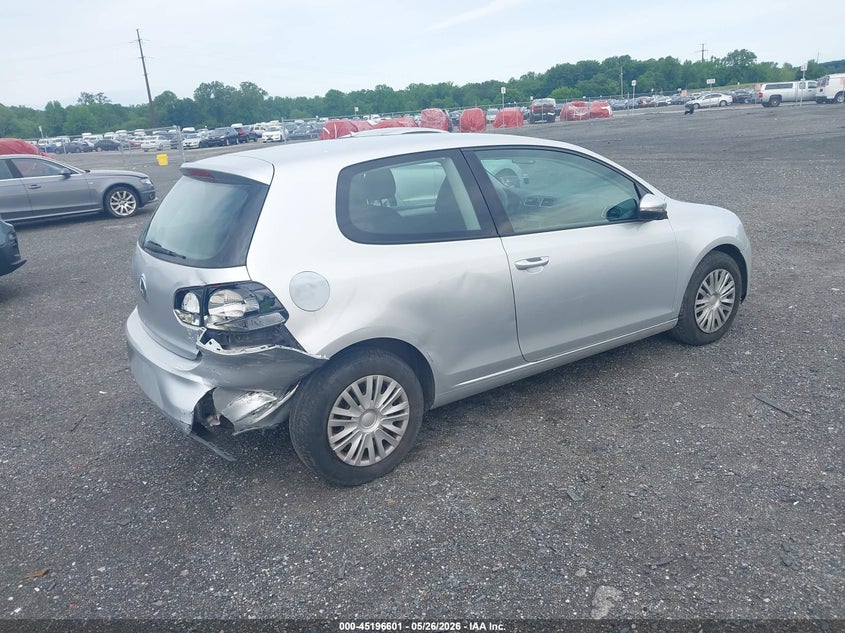 2012 Volkswagen Golf 2.5 2.5L 2-Door silver Lot 111045196601 Vin WVWBB7AJ1CW301414