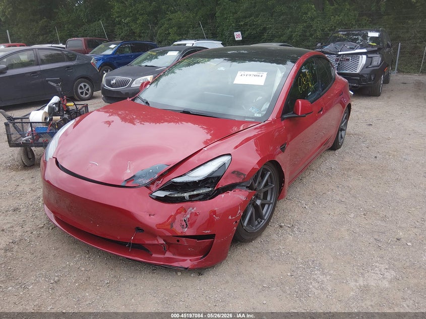 Vin: 5yj3e1ea1mf923309, lot: 45694812, tesla model 3 standard range plus rear-wheel drive 20212