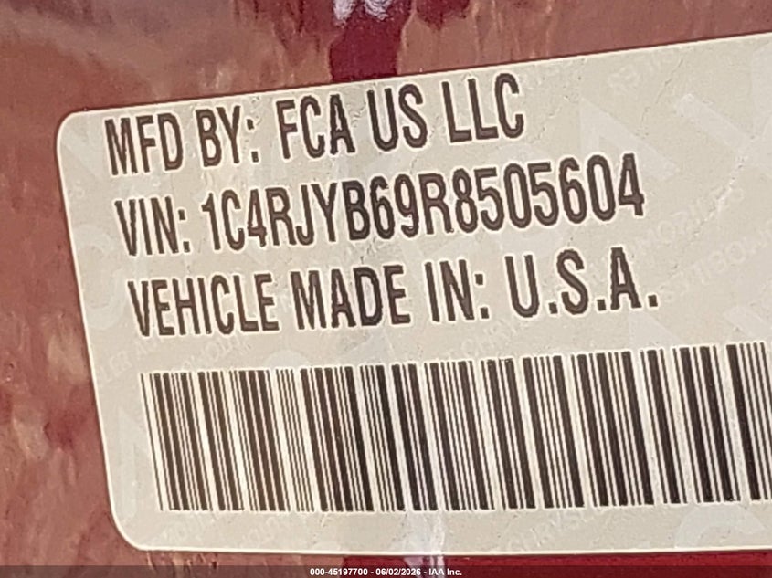 VIN 1C4RJYB69R8505604 2024 JEEP GRAND CHEROKEE 4XE ANNIVERSARY EDITION