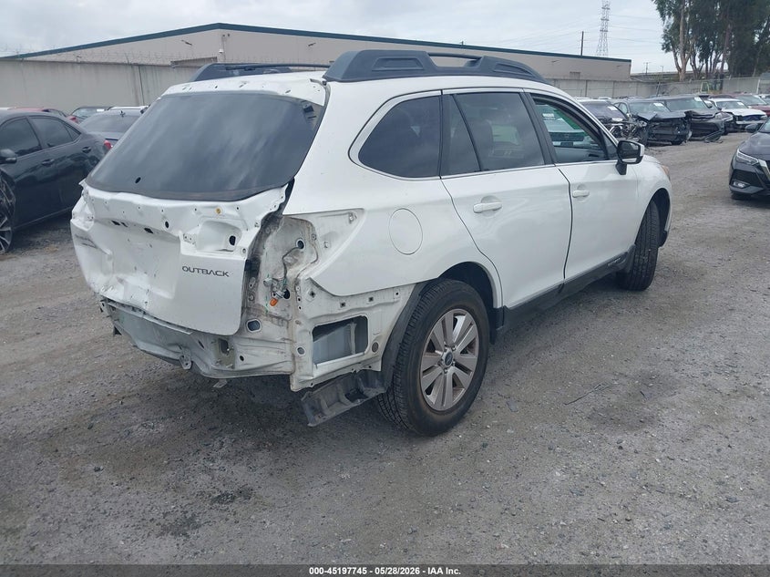 Vin: 4s4bsbcc4f3232754, lot: 45695473, subaru outback 2.5i premium 20154