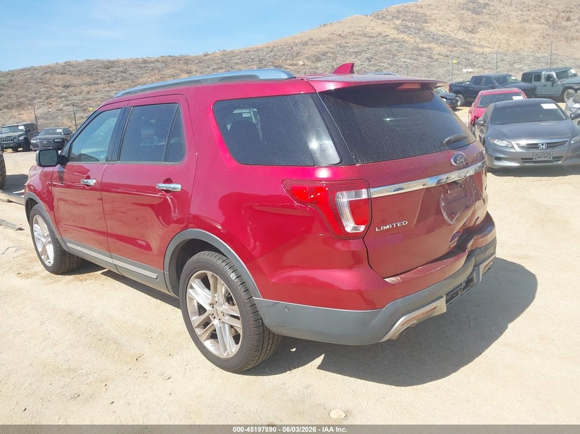 Vin: 1fm5k7fh5hgc85301, lot: 45695618, ford explorer limited 20173