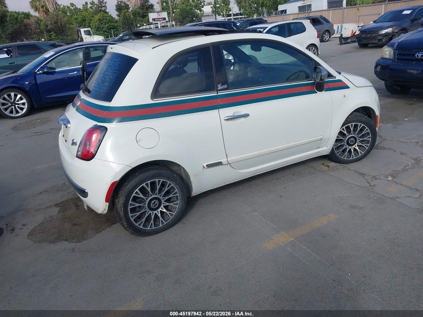 Vin: 3c3cffcr2dt718395, lot: 45695669, fiat 500 gucci 20134