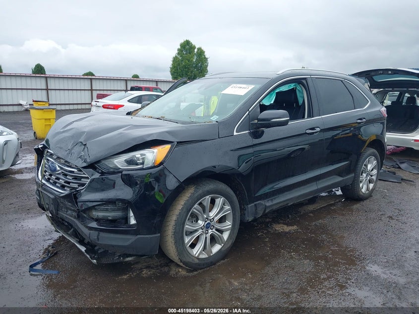 Vin: 2fmpk4k91kbc10681, lot: 45696131, ford edge titanium 20192