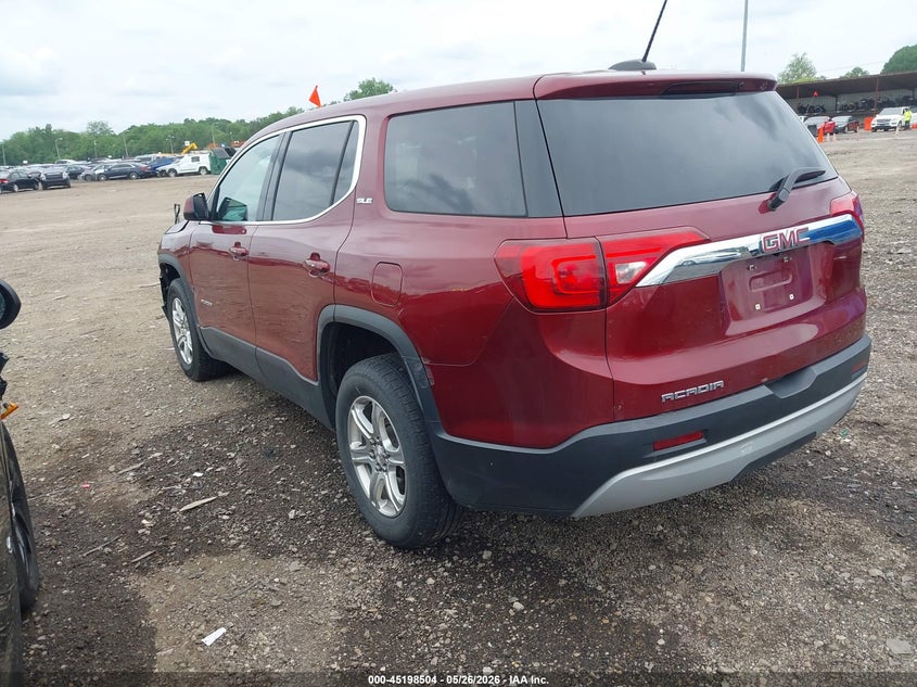 Vin: 1gkknkla1jz193240, lot: 45696232, gmc acadia sle-1 20183