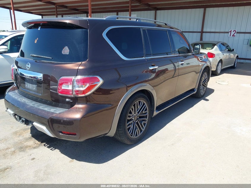 Vin: jn8ay2ndxh9011426, lot: 45696560, nissan armada sl 20174