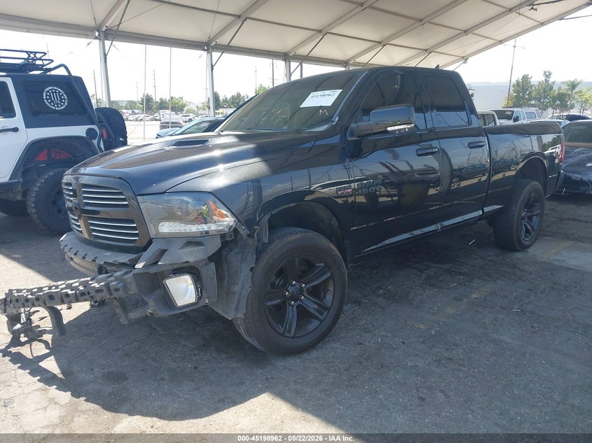Vin: 1c6rr6ht6fs691568, lot: 45696690, ram 1500 sport 20152