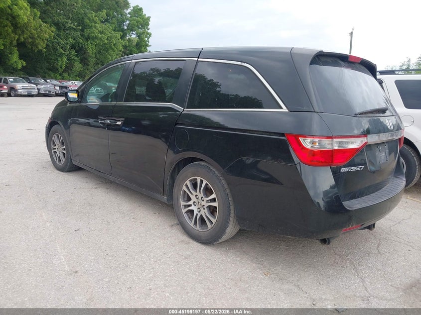 2011 Honda Odyssey 3.5 Ex-L black Lot 111045199197 Vin 5FNRL5H66BB022030