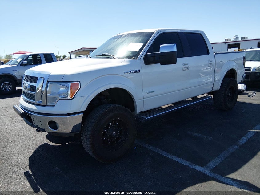2012 Ford F-150 3.5 Lariat white Lot 111045199559 Vin 1FTFW1ET5CFB18712