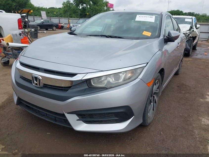 Vin: 19xfc2f72he082110, lot: 45697476, honda civic ex 20172